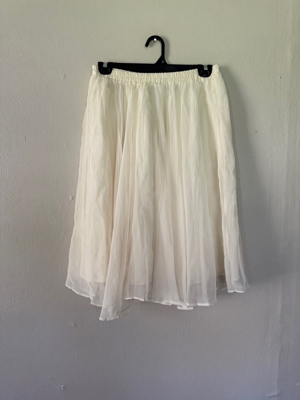 Talbots Ivory Chiffon Midi Skirt